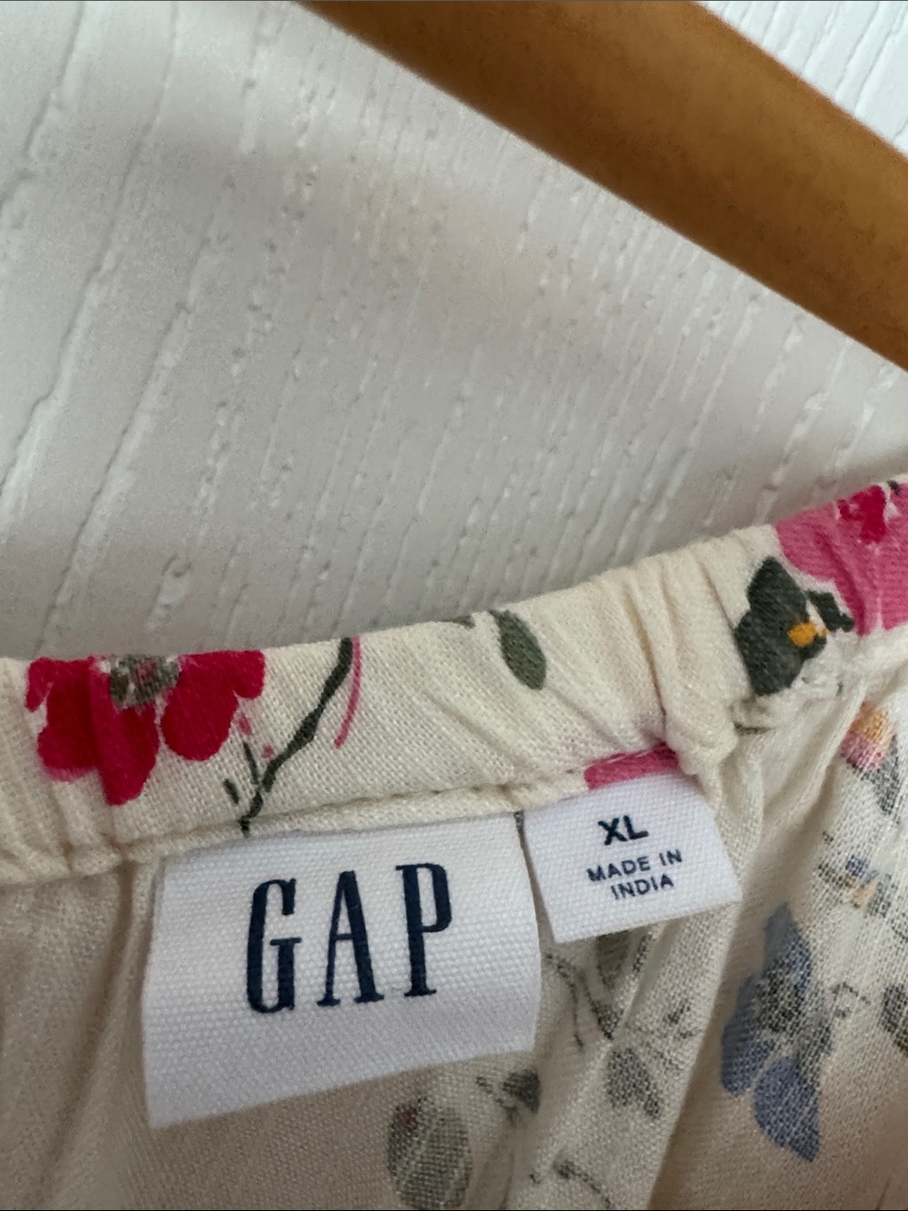 GAP Cream Maxi Dress with Pink & Blue Floral Print - Picture 2 of 4